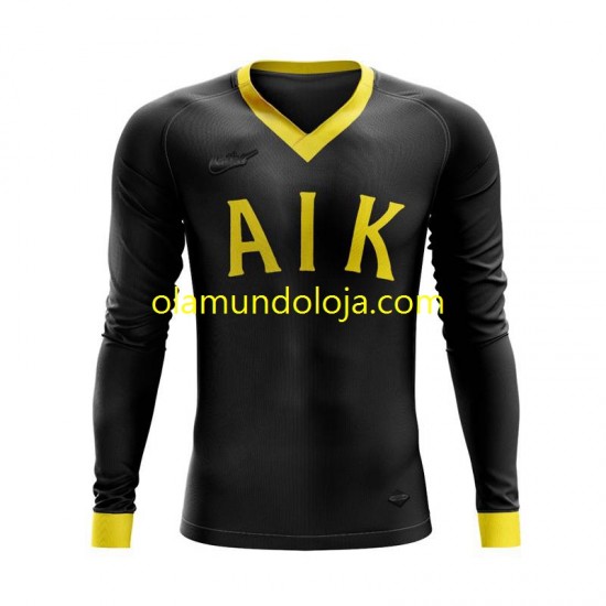 Camisola AIK 100 Anniversary Homem Equipamento Primeiro 2024 Manga Comprida